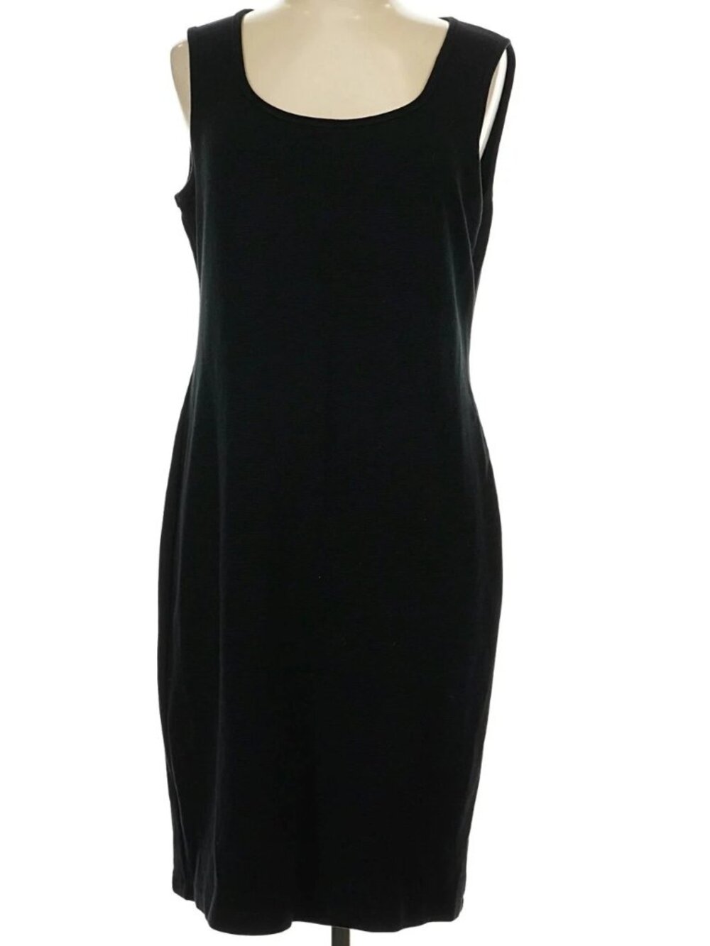 Donna Degnan Black Sleeveless Sheath Dress LBD Lined Size S